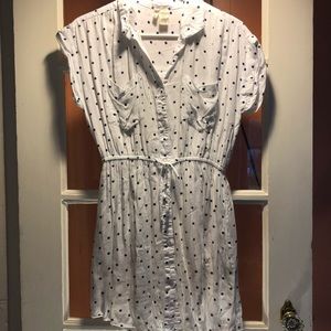 Shirt dress, soft cotton.